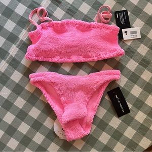 NWT Hunza G Pink Gigi Crinkle Bikini